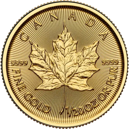 Zlatá minca 1/20 Oz Maple Leaf 2025