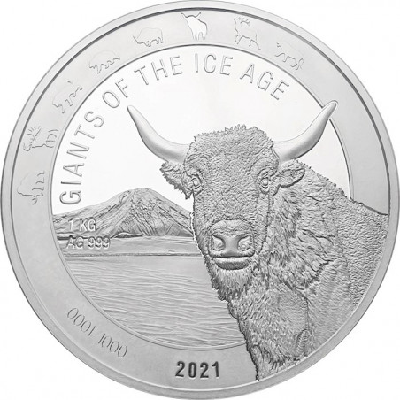 Strieborná minca 1 Oz Giants of the Ice Age Pratur 2021