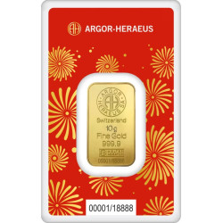 Zlatý zliatok 10 g Argor Heraeus Lunar Series III Year of the Snake 2025
