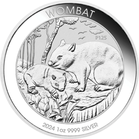 Strieborná minca 1 Oz Wombat 2024