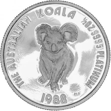 Platinová minca 1/2 Oz Australian Koala 1988