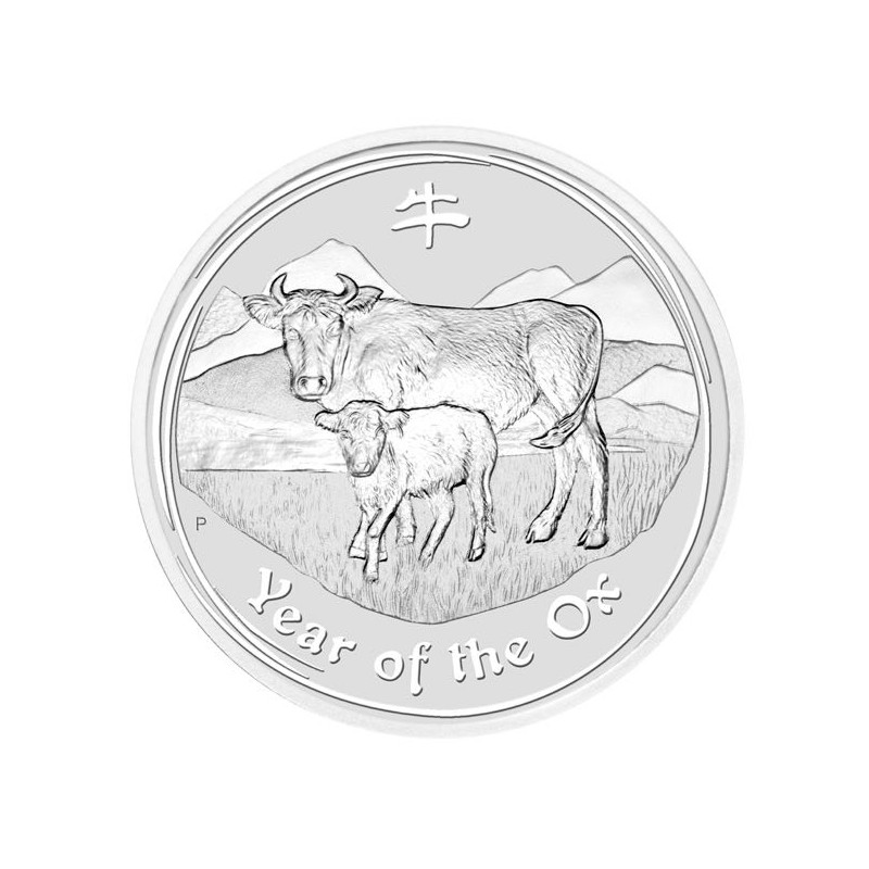 Strieborná minca 1 Oz Lunar Series II Year of the Ox 2009