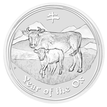 Strieborná minca 1 Oz Lunar Series II Year of the Ox 2009