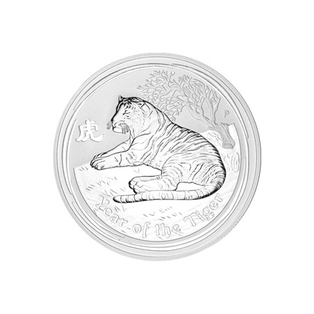 Strieborná minca 1 Oz Lunar Series II Year of the Tiger 2010