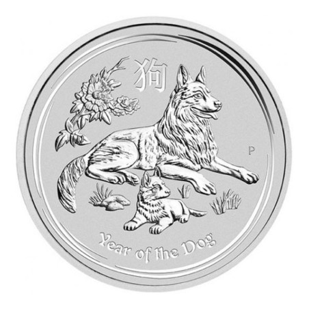 Strieborná minca 1 Kg Lunar Series II Year of the Dog 2018