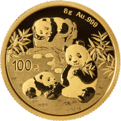 Zlatá minca 8 g China Panda...