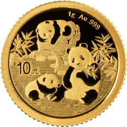 Zlatá minca 1 g China Panda...