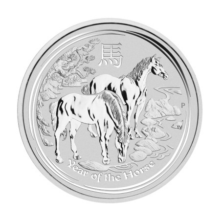 Strieborná minca 5 Oz Lunar Series II Year of the Horse 2014