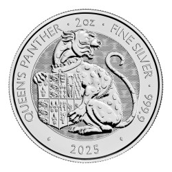 Stříbrná Mince 2 Oz The Royal Tudor Beasts Královnin Panther 2025