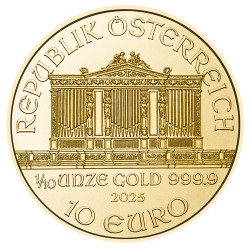 Zlatá minca 1/10 Oz Wiener Philharmoniker 2025