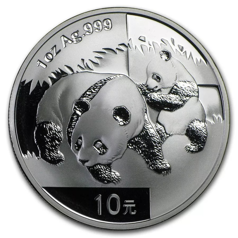 Strieborná minca 1 Oz China Panda 2008