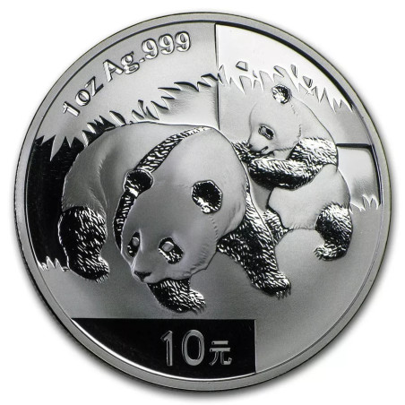 Strieborná minca 1 Oz China Panda 2008