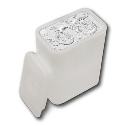 Strieborná minca v tvare zliatku 1 Oz Rectangular Dragon 2019