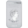 Strieborná minca v tvare zliatku 1 Oz Rectangular Dragon 2019