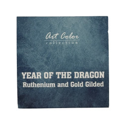 Strieborná minca 1 Oz Art Color Collection Rok of Dragon 2024 Pozlátené