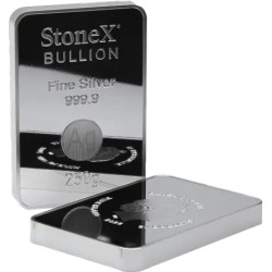 Strieborná minca v tvare tehličky 250 g Stonex