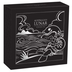 Strieborná minca 1 Oz Lunar Series III Year of the Snake 2025 Pozlátené