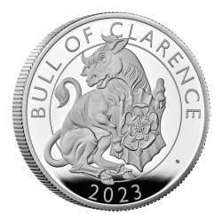 Strieborná minca 1 Oz Royal Tudor Beasts The Bull of Clarence 2023 Proof