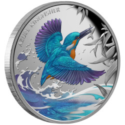 Strieborná minca 1 Oz Azure Kingfisher 2023 Proof