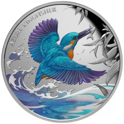 Strieborná minca 1 Oz Azure Kingfisher 2023 Proof