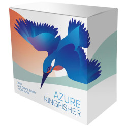 Strieborná minca 1 Oz Azure Kingfisher 2023 Proof