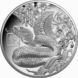 Strieborná minca 1 Oz Lunar Snake 2025 Proof