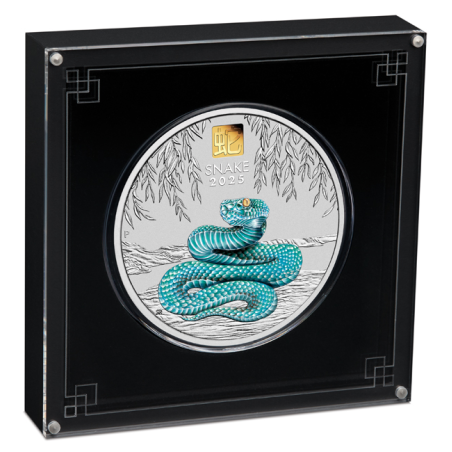 Strieborná minca 1 Kg Lunar Series III Year of the Snake 2025 Privy Mark