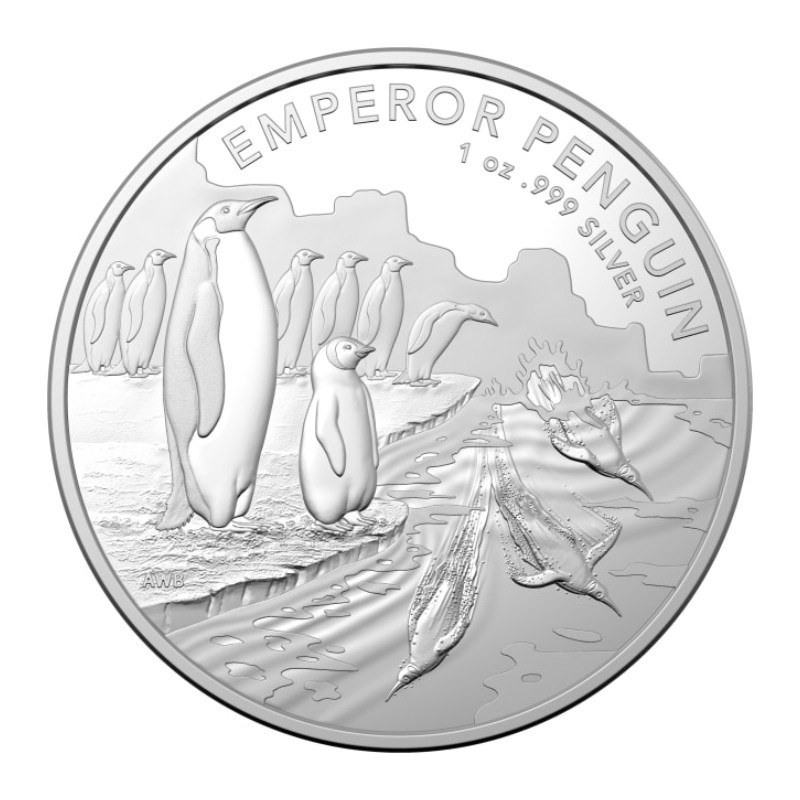 Strieborná minca 1 Oz Australian Antarctic Territory - Emperor Penguin 2023