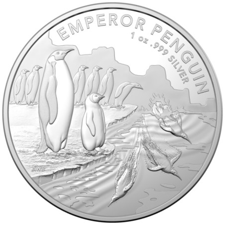 Strieborná minca 1 Oz Australian Antarctic Territory - Emperor Penguin 2023
