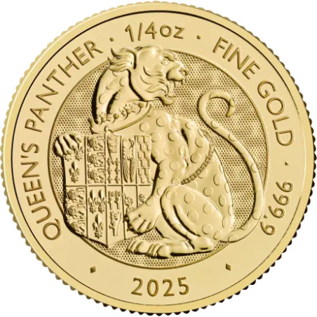Zlatá Mince 1/4 Oz The Royal Tudor Beasts Kráľovnín Panther 2025