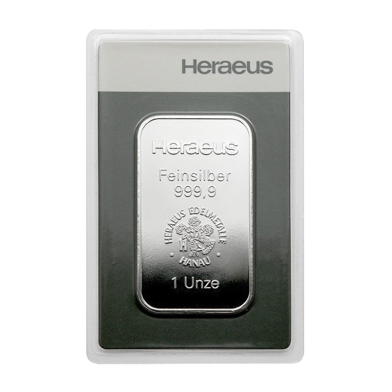 Strieborná tehlička 100 g Heraeus