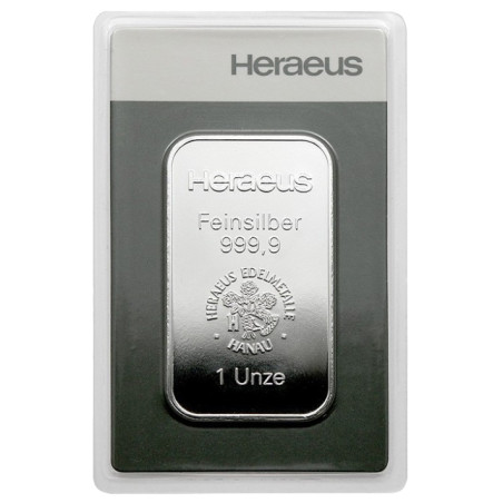 Strieborná tehlička 100 g Heraeus