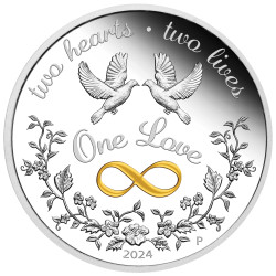 Strieborná minca 1 Oz One Love 2024 Proof