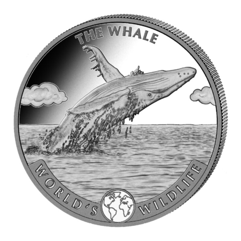 Strieborná minca 1 Oz World's Wildlife The Whale 2020