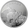 Strieborná minca 1 Oz Canadian Wildlife Grizzly 2011