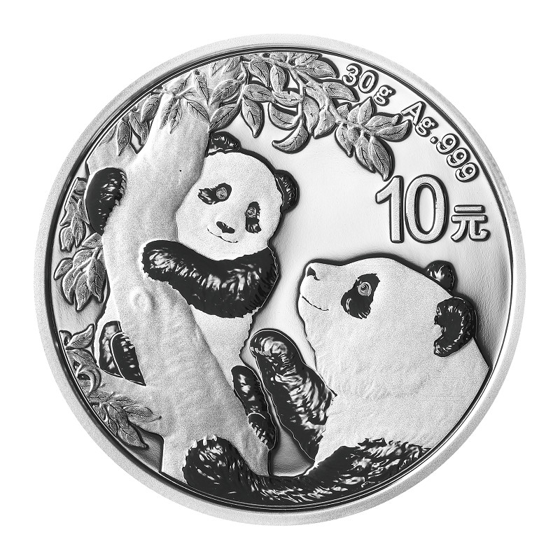 Strieborná minca 30 g China Panda 2021