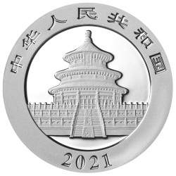 Strieborná minca 30 g China Panda 2021
