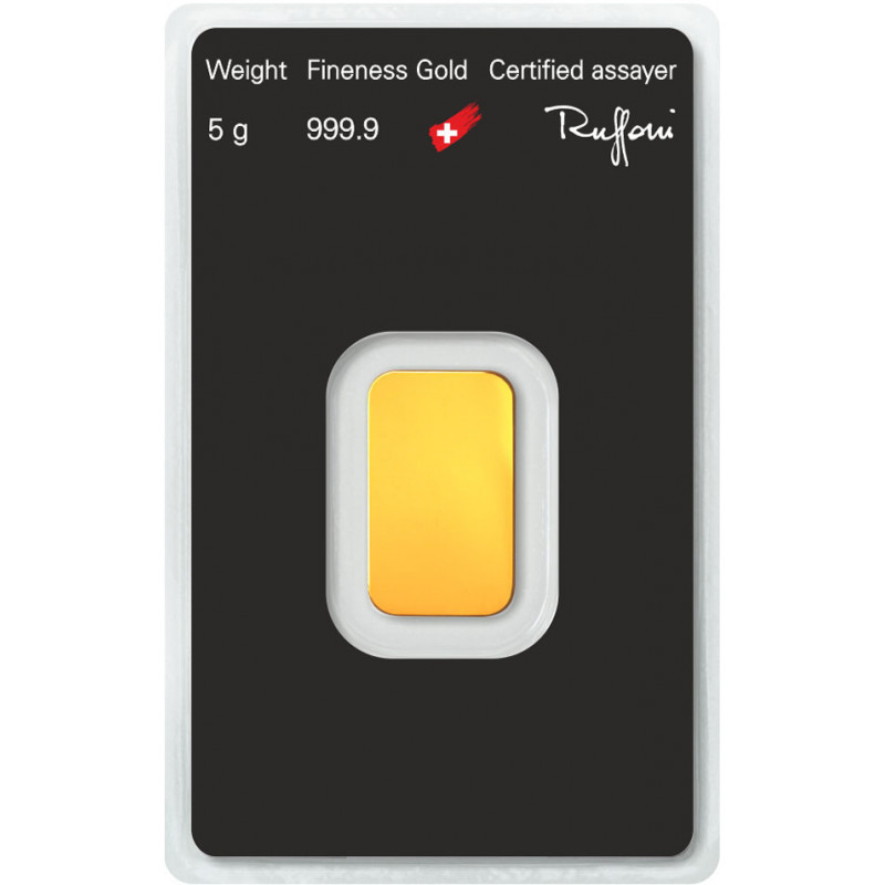 Zlatý zliatok 5 g Argor Heraeus poškodený obal