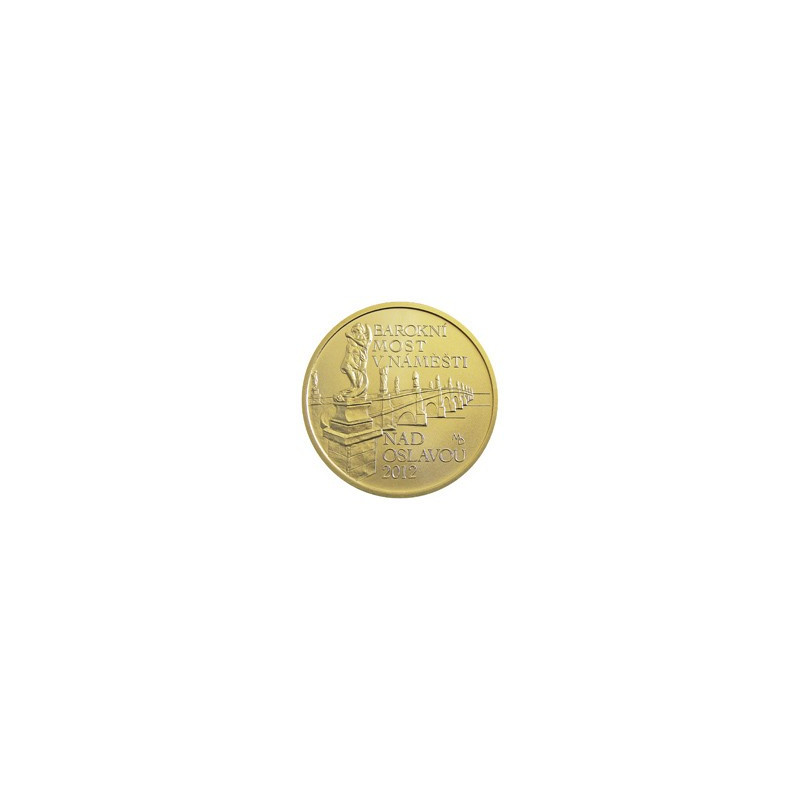 Zlatá minca 1/2 Oz Barokový most v Námestí nad Oslavou 2012