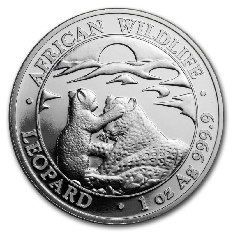 Strieborná minca 1 Oz African Wildlife Leopard 2019