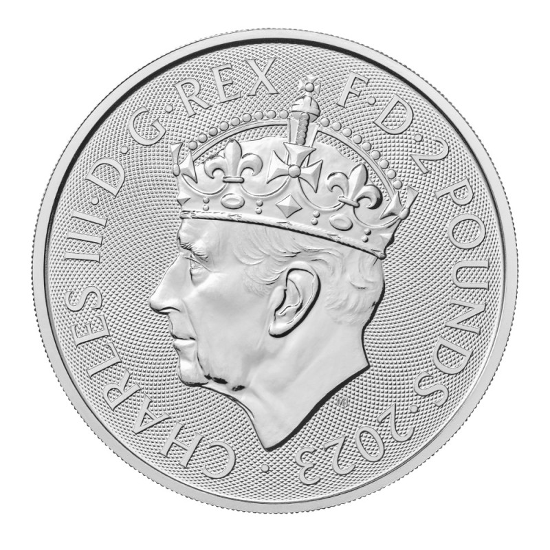 Strieborná minca 1 Oz Britannia 2023 Korunovácia King Charles III