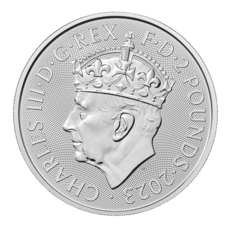 Strieborná minca 1 Oz Britannia 2023 Korunovácia King Charles III
