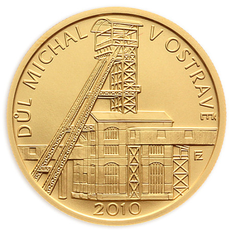 Zlatá minca 1/4 Oz Baňa Michal v Ostrave 2010 Proof