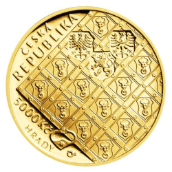Zlatá minca 5000 Kč 1/2 Oz Hrad Pernštejn 2017 Proof