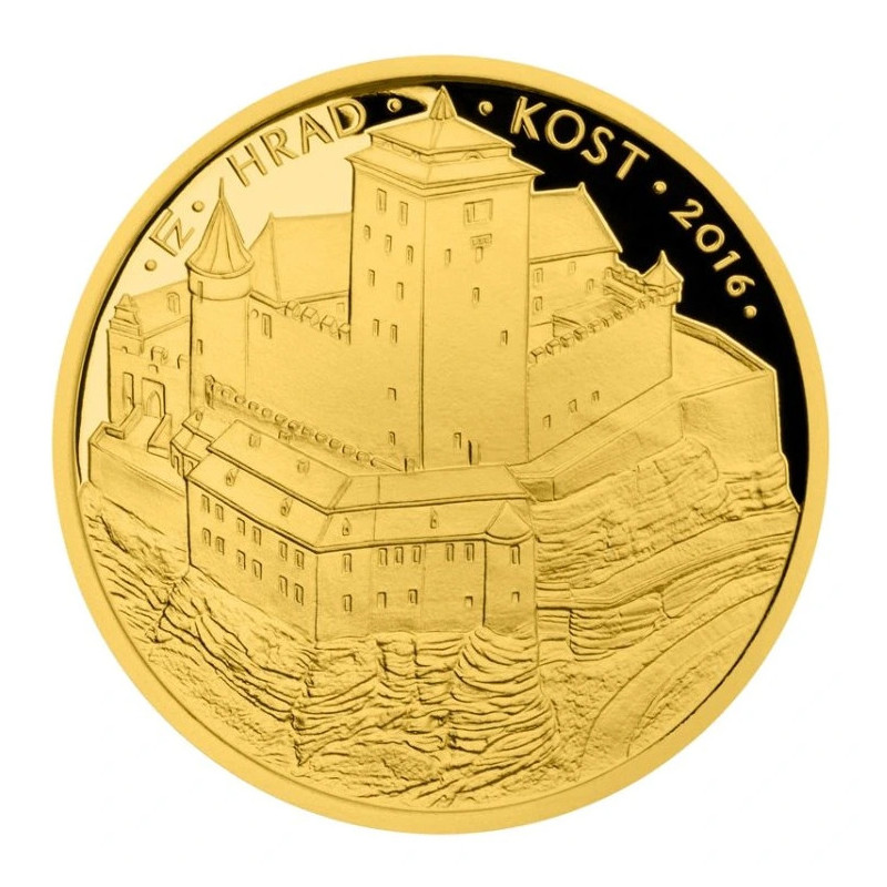 Zlatá minca 5000 Kč 1/2 Oz Hrad Kosť 2016 Proof