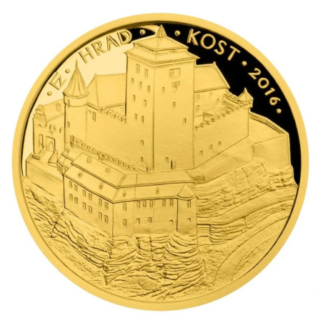 Zlatá minca 5000 Kč 1/2 Oz Hrad Kosť 2016 Proof