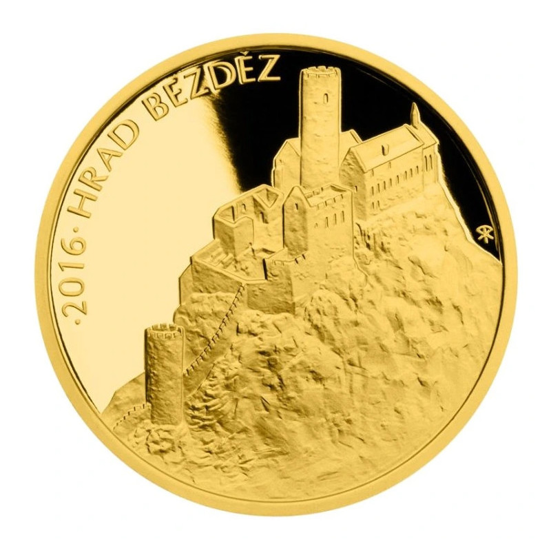 Zlatá minca 5000 Kč 1/2 Oz Hrad Bezděz 2016 Proof