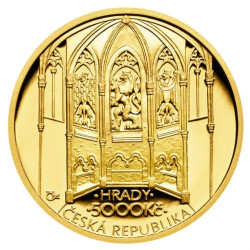 Zlatá minca 5000 Kč 1/2 Oz Hrad Bezděz 2016 Proof