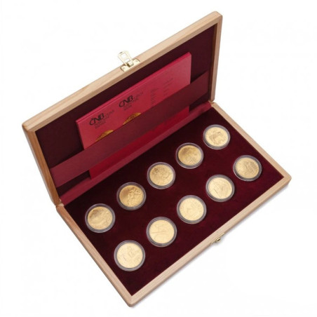 Súprava zlatých mincí 10 x 1/2 Oz Hrady ČNB Proof