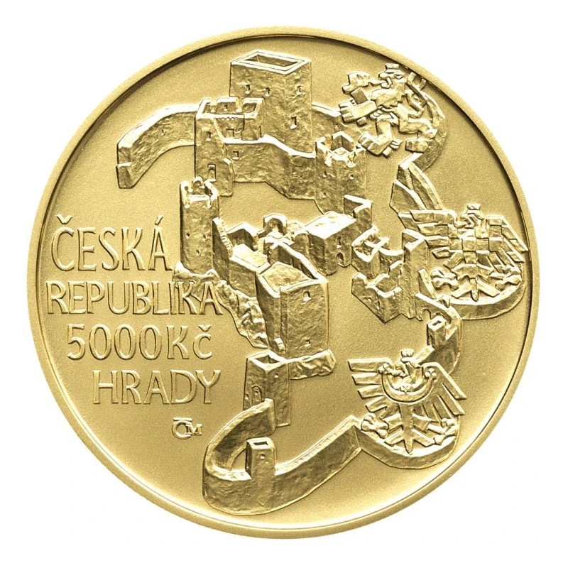 Zlatá minca 5000 Kč 1/2 Oz Hrad Rabí 2018 Standart